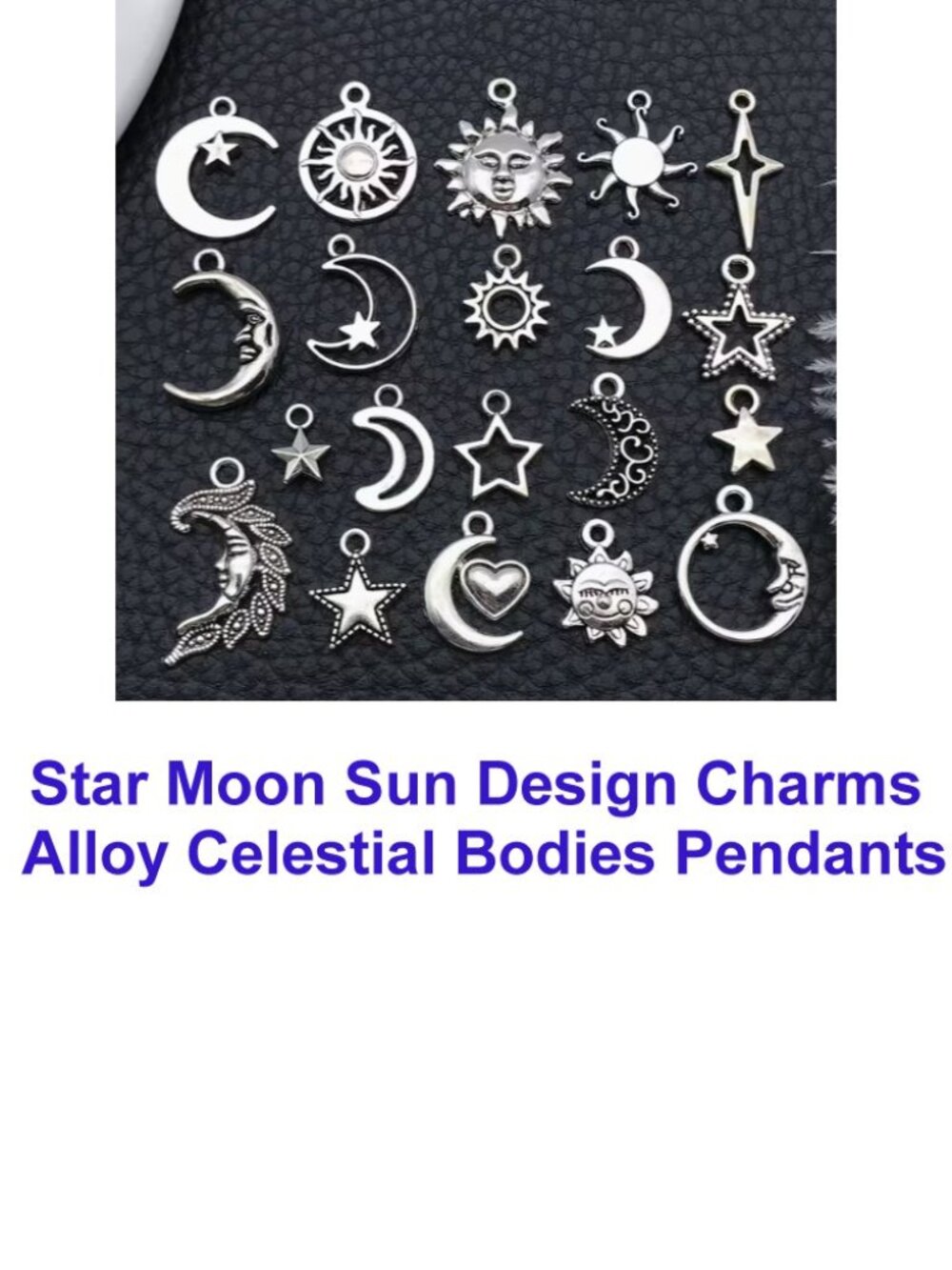 Star Moon Sun Design Charms Alloy Celestial Bodies Pendants